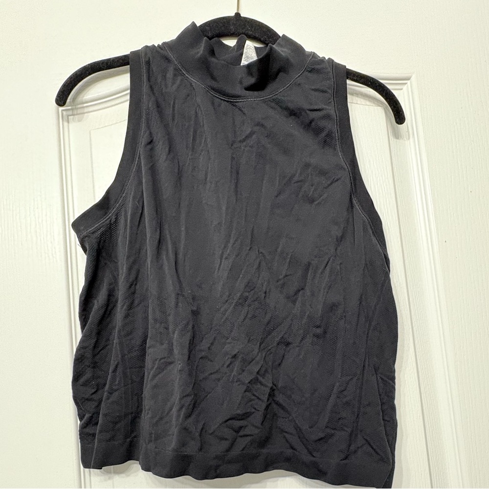 Athleta Black Mock Neck Tank Top